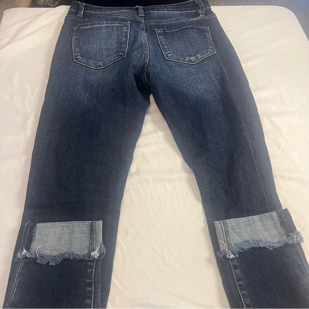 KanCan Dark Wash distressed Ankle Jeans size 9 - Picture 3 of 6